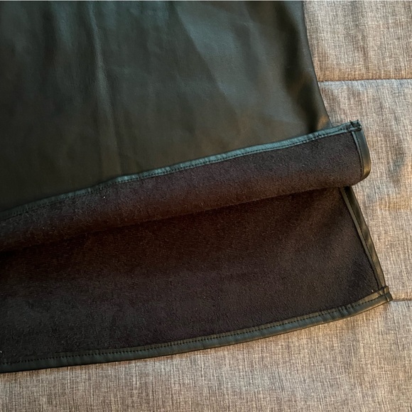 S’Edge Joan Black Fringe V-Neck Faux Leather Top size M - Picture 7 of 12